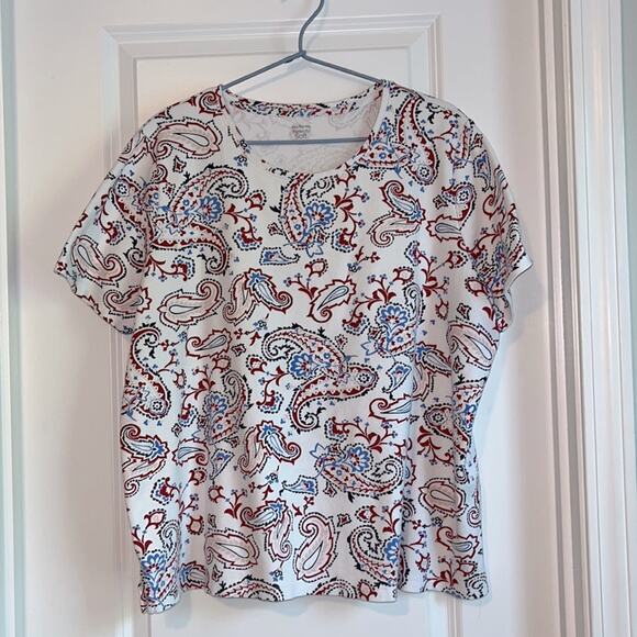 Kim Rogers Perfectly Soft Paisley Top - Picture 1 of 6